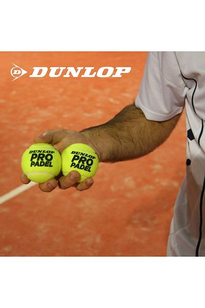 DUNLOP Sports Pro Padel Ball, Yellow, Pack of 3
