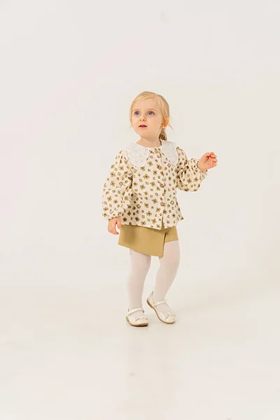 JNF kids Baby Girl Scalloped Shorts Skirt Set (Panty Socks with Gift)