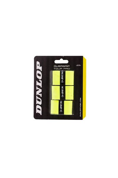 DUNLOP Tour Pro Yellow Badminton Overgrip, High-performance, Sweat Absorbent, Comfortable Grip