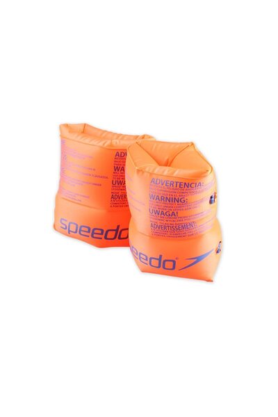 SPEEDO Kids Arm Floaties & Roll-up Swim Tube, Orange, One-size (12-60KG), 2-6 Years, Safety Armbands