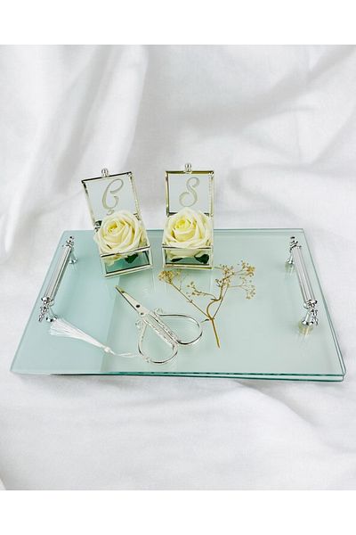 CyzHome Intimacy Silver Promise Tray