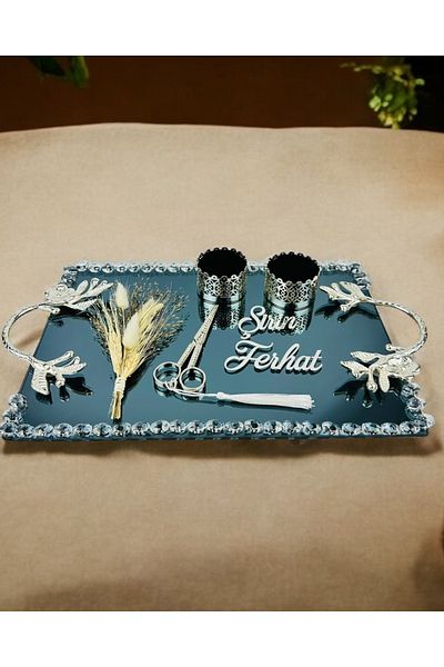 CyzHome Serenity Silver Promise Engagement Tray