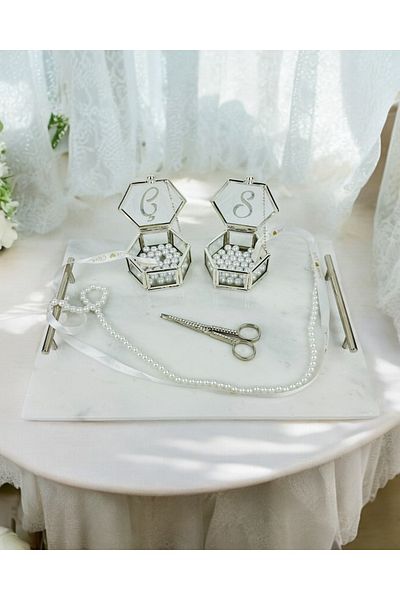 CyzHome Grace White Engagement Tray
