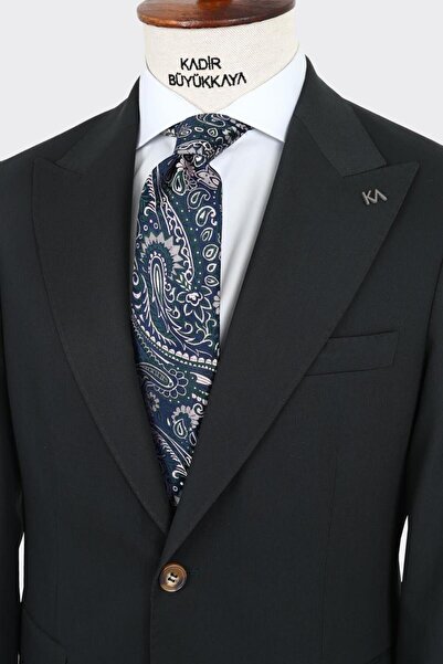 Kadir Büyükkaya İki Düğmeli Kırlangıç Yaka Erkek Takım Elbise-KAX1395S