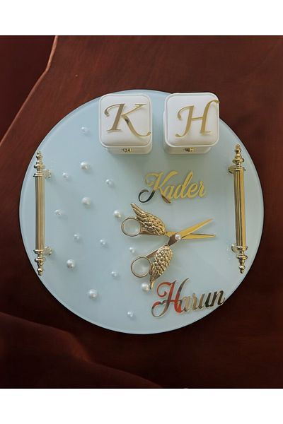 CyzHome White Beloved Gold Promise Tray