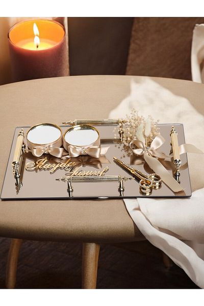 CyzHome Reverence Gold Promise Tray