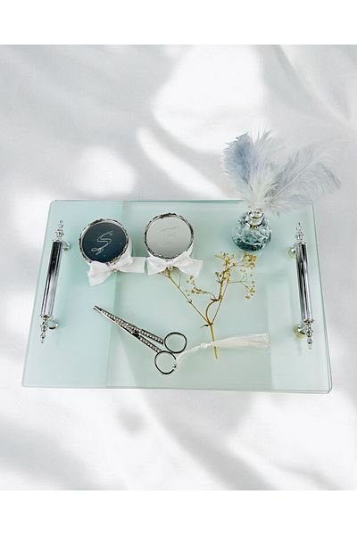 CyzHome Intimacy Silver Promise Tray