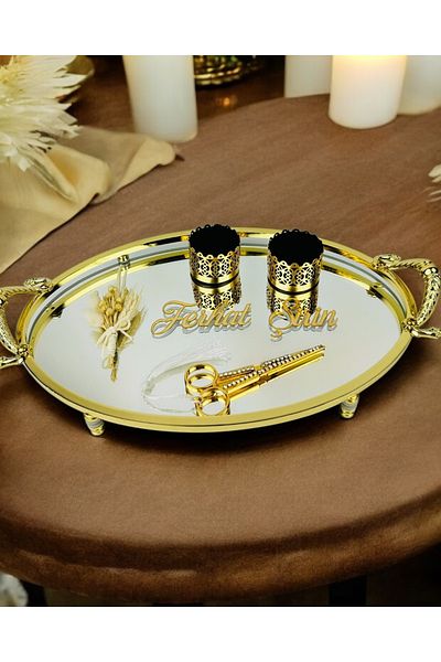 CyzHome Infinity Gold Stylish Promise Engagement Ring Tray