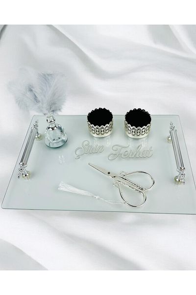 CyzHome Devotion Silver Transparent Promise Tray