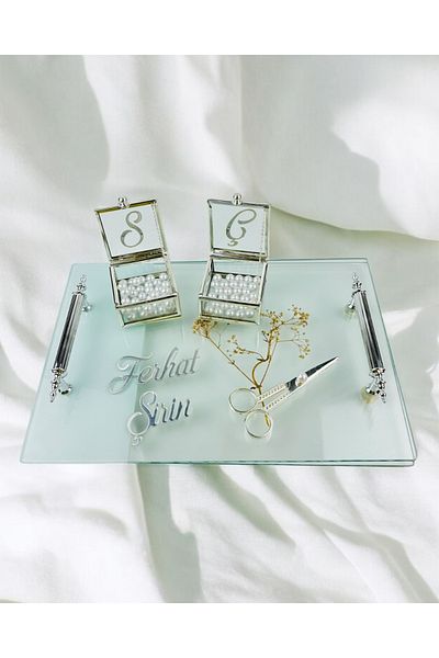 CyzHome Intimacy Silver Promise Tray
