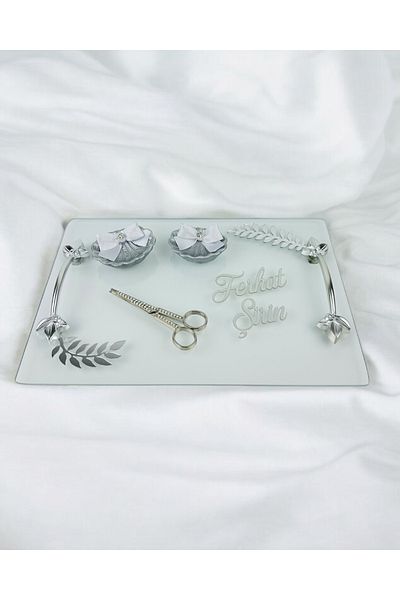 CyzHome Admire Silver Engagement Tray