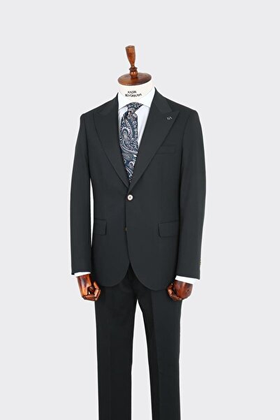 Kadir Büyükkaya İki Düğmeli Kırlangıç Yaka Erkek Takım Elbise-KAX1395S