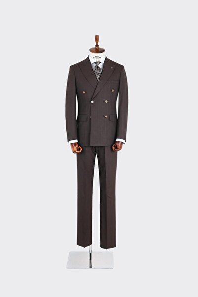 Kadir Büyükkaya Kırlangıç Yaka Kruvaze Erkek Takım Elbise-KAX1257S