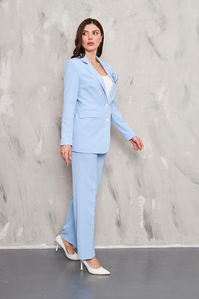LOVELF Σετ με 2 κουμπιά με καρφίτσα τριαντάφυλλο Baby Blue