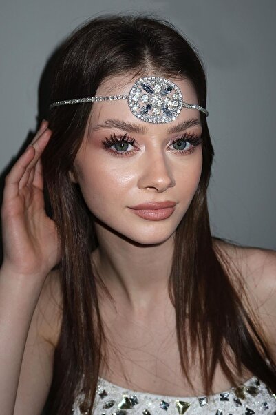 TAKIŞTIR Gümüş Renk taşlı Alınlık/ Gelin Aksesuar