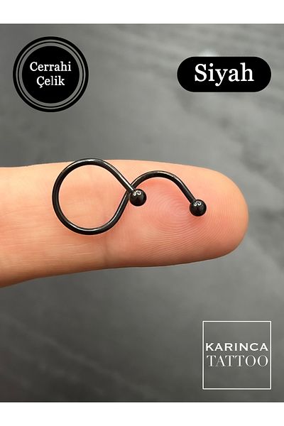 Karınca Piercing Helix Industrial Bridge Ear Piercing For Black Spiral Two Holes