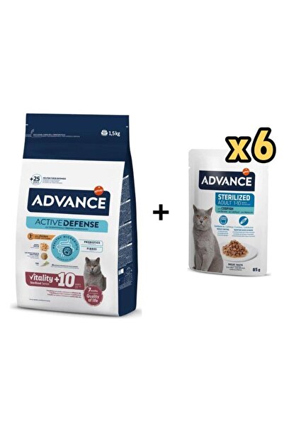 Advance Kısırlaştırılmış +10 Yaşlı Kedi Maması 1,5 Kg + 6 Adet Advance Morina...
