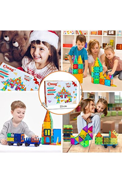Yelajoy 105 Pcs Magnetic Tiles,magnetic Building Tiles 3d Building Sets Educational Toys For Toddlers,kid