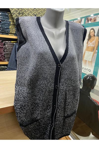 TCR Women's Knitwear Buttoned Pocket Patterned Vest