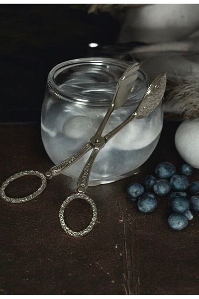 LeesHome Silver Color Spoon - Serving and Presentation Detailed, for Salad and Cake