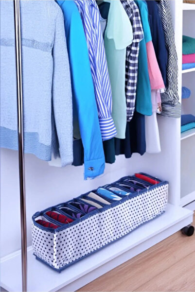 Eynel Μπλε και άσπρο πουά Organizer - 1 τεμάχιο, θήκες ακορντεόν, πτυσσόμενο ...