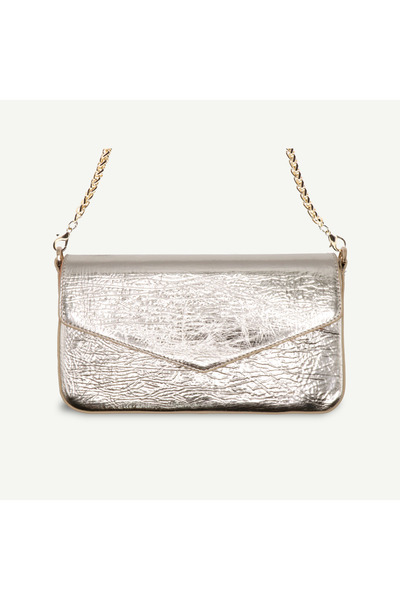 Uderra Leather Uderra Women's Genuine Leather Silver Shoulder Bag - S1Kz0309