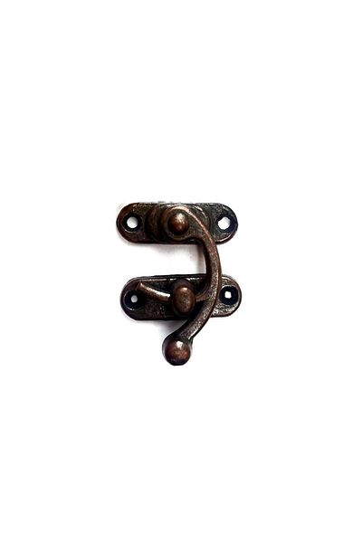 BT Teknik Tiny 20x24 Mm Wooden Box Clip - Bow Eye, Antique, 1 Piece