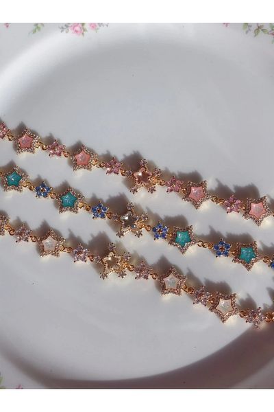Reorah Collection Star Blossom Bracelet - Floral Star Bracelet