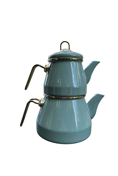 Peramari Green Taşev Robin Enameled Teapot Set