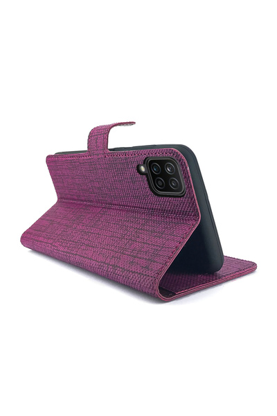 FitCase Huawei P40 Lite Kılıf Fabric Kapaklı Cüzdanlı