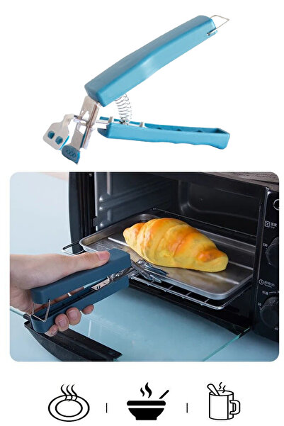 Ecuy Sıcak Tencere Tava Tepsi Tutacağı Silikon Başlıklı Tencere Tava Tutucu Künefe Tabağı Tutucu