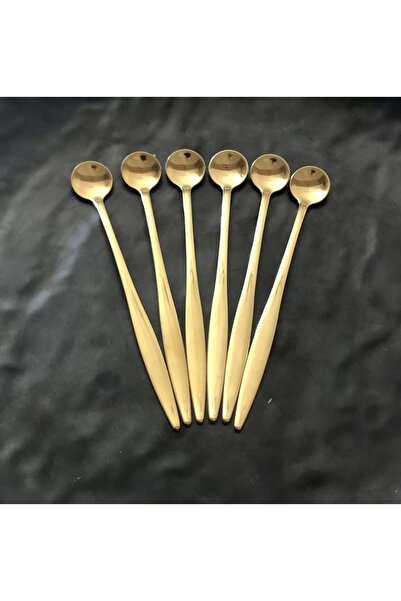 CNS HOME Destino Gold Yeni Trend Orkide 6'lı Çay/Neskafe Kaşığı