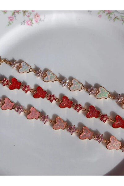 Reorah Collection Butterfly Glitter Flower Girl Bracelet - Floral Butterfly Bracelet