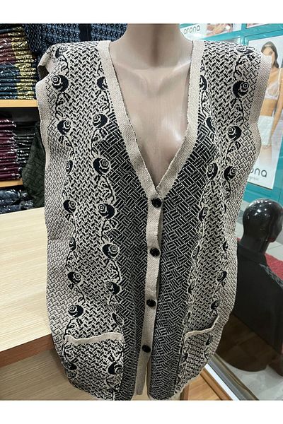 TCR Women's Knitwear Buttoned Pocket Patterned Vest