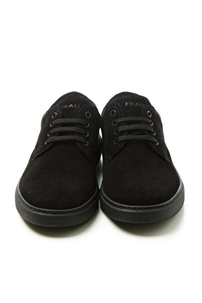 Frau Men's Sneaker (Casual) 19A4 Waxy Laced Shoes Nero