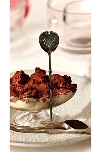 LeesHome Silver Color Spoon - Serving and Presentation Detailed, for Salad and Cake