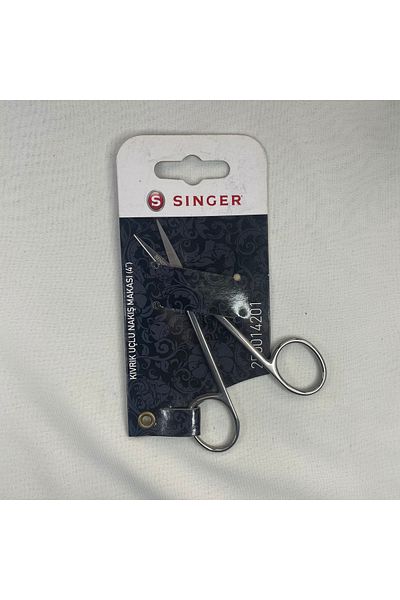 SİNGER مقص تطريز بطرف منحني من النيكل - خياطة تطريز يدوية