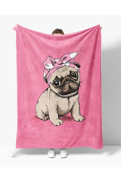 Erays Home Bulldog Pattern Printed Fleece Blanket Tv Blanket