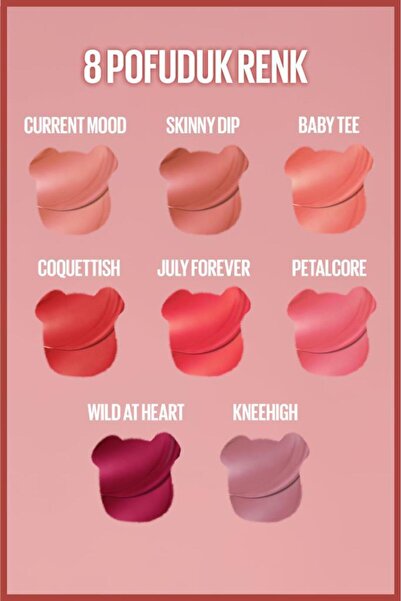 Maybelline New York Maybelline Super Stay Teddy Tint Uzun Süre Kalkıcı Likit Mat Tint 10 Current Mood