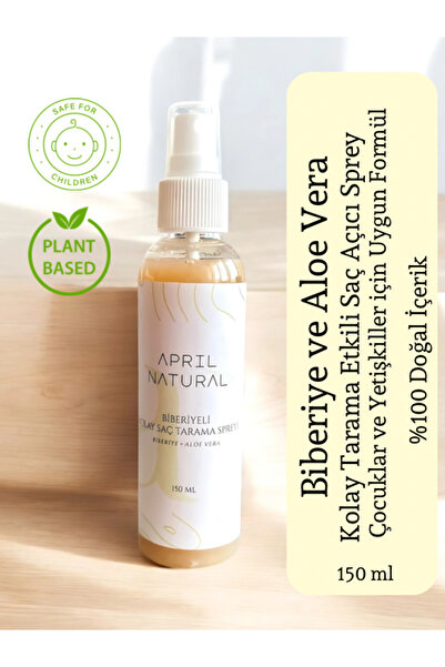 April Natural Kolay Tarama Saç Spreyi, Besleyici Biberiye Suyu Ve Aloe Vera Içerikli, Çocuk Ve Yetişkinler Için