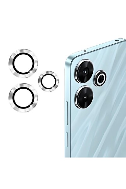 Fibaks Xiaomi Redmi 13 4G Kamera Koruma Renkli Lens Koruyucu Temperli Cam Koruma
