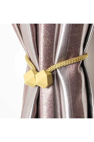 safestore 2Pcs Square Model Magnetic Curtain Clips - Interior Decoration Buckle Curtain Holder Accessory