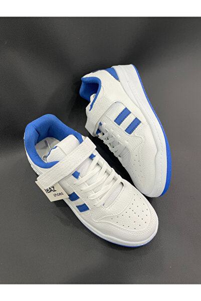 İBAZ Formă cu șireturi Velcro alb albastru pantofi sport casual