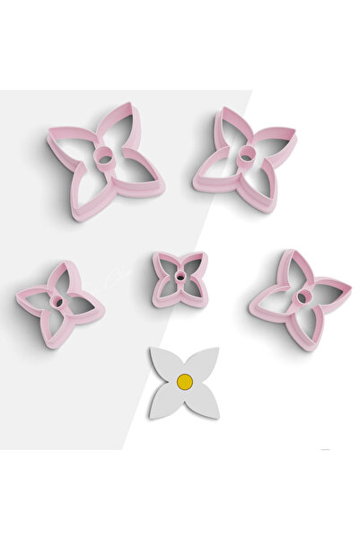flament aşk Quaker Flower Shaped Polymer Clay Mold, Earring Mold, Jewelry Mol...
