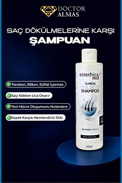 Doctor Almas Estethicamed 250 مل شامبو ضد تساقط الشعر - تأثير القشرة والترطيب