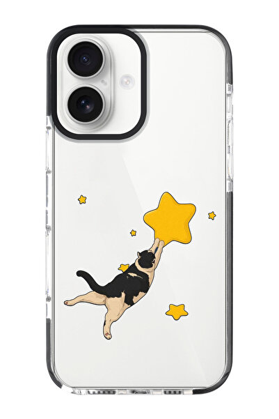shoptocase iPhone 16 Plus Star Cat Patterned Impacts Phone Case