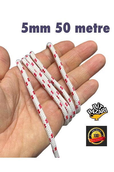 izmir Bitpazarı 5mm 50 Meters Silk Rope , Iskota Rope , Swing Rope , Binding Rope - Hammock Rope