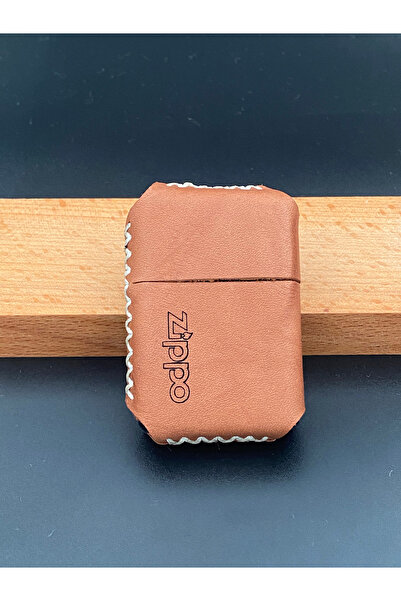 Ersoy El yapımı deri kılıflı benzinli zippo çakmak