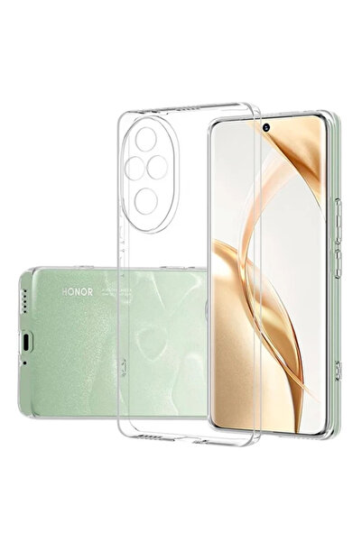 Fibaks Honor 200 Uyumlu Kılıf Kamera Korumalı Şeffaf Ultra Ince Esnek Renksiz Silikon Kapak
