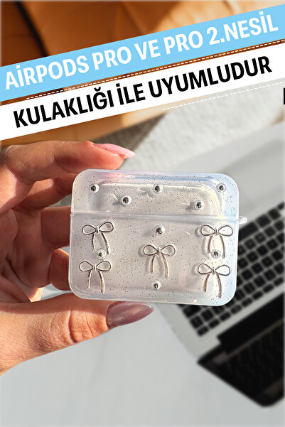 WANNA PROTECT Airpods Pro ve Airpods Pro 2. Nesil Uyumlu Fiyonk Desenli Silik...